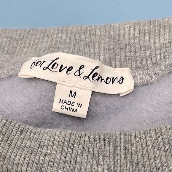 FL&L Heather Gray Embroidered Fuzzy Roomy Alex Sweatshirt Medium Like New - Picture 8 of 14